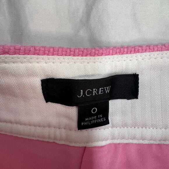 J.Crew Pink Textured High-Waist Button Detail Shorts Size 0 EUC - Picture 3 of 9